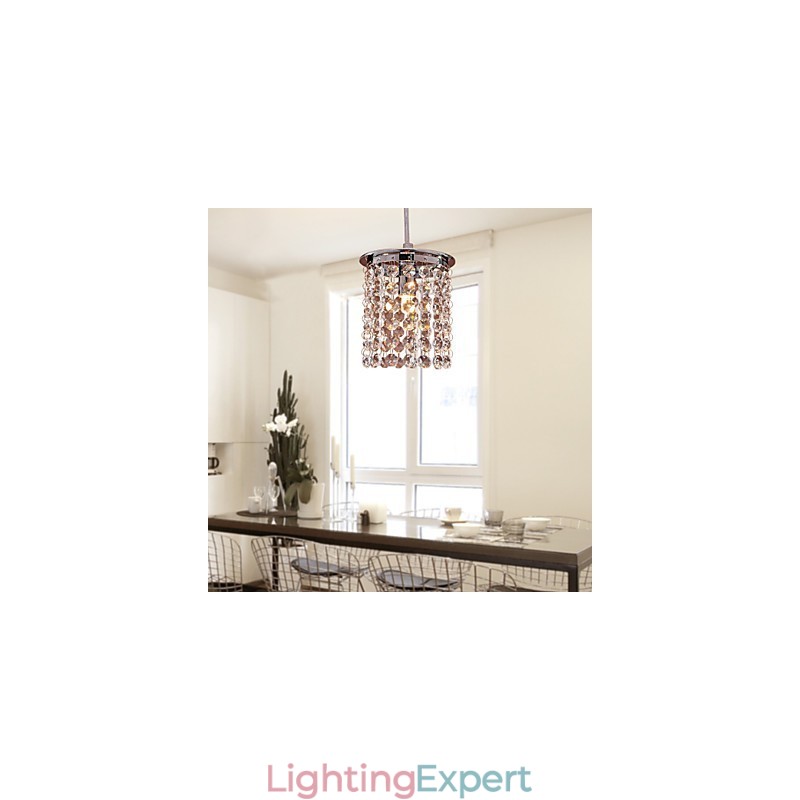 Modern Contemporary Crystal Mini Style Electroplated Pendant Light