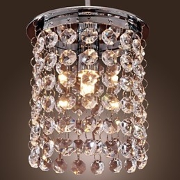 Modern Contemporary Crystal Mini Style Electroplated Pendant Light