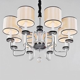 Modern Contemporary Crystal Chrome Metal Chandelier