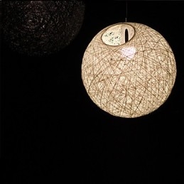 Contemporary And Contracted Spherical Cany Art Lamp Hemp Ball Pendant Lamp Light
