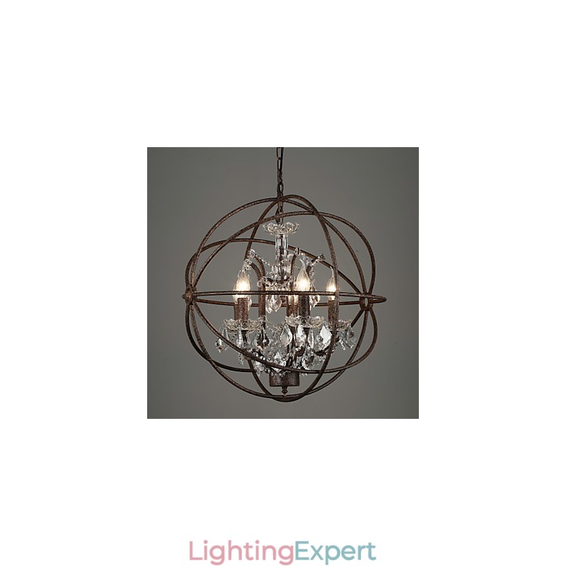 Chandelier Crystal Traditional Classic Metal