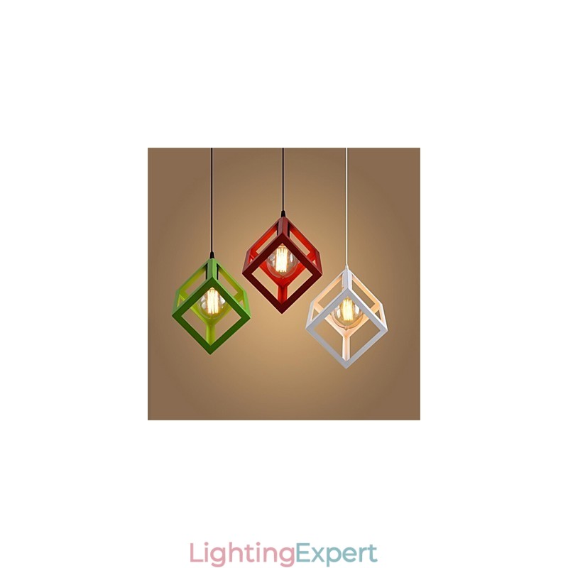 American Retro Birdcage Shape Iron Art Chandelier