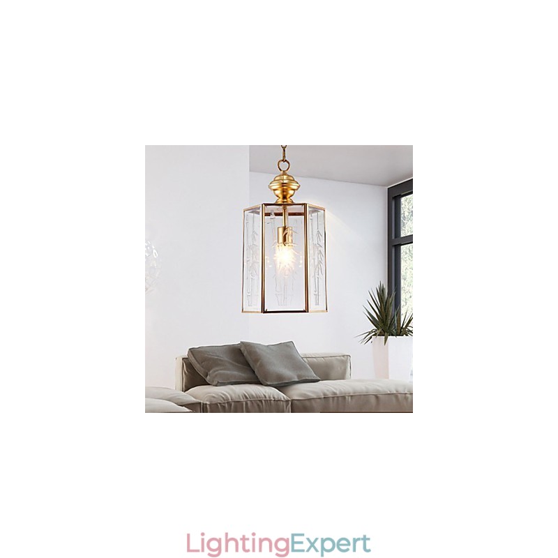 American Country Small Pendant all Copper Single Glass
