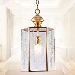 American Country Small Pendant all Copper Single Glass