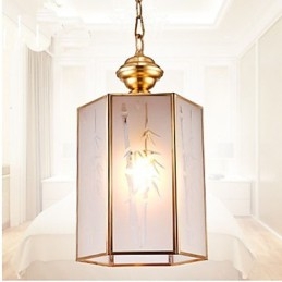 American Country Small Pendant all Copper Single Glass