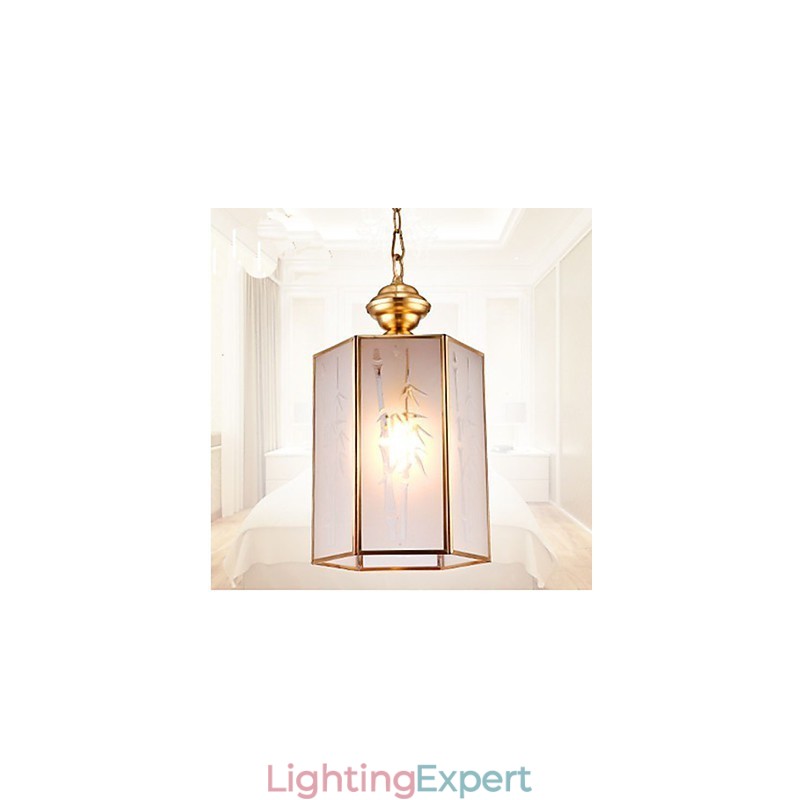 American Country Small Pendant all Copper Single Glass