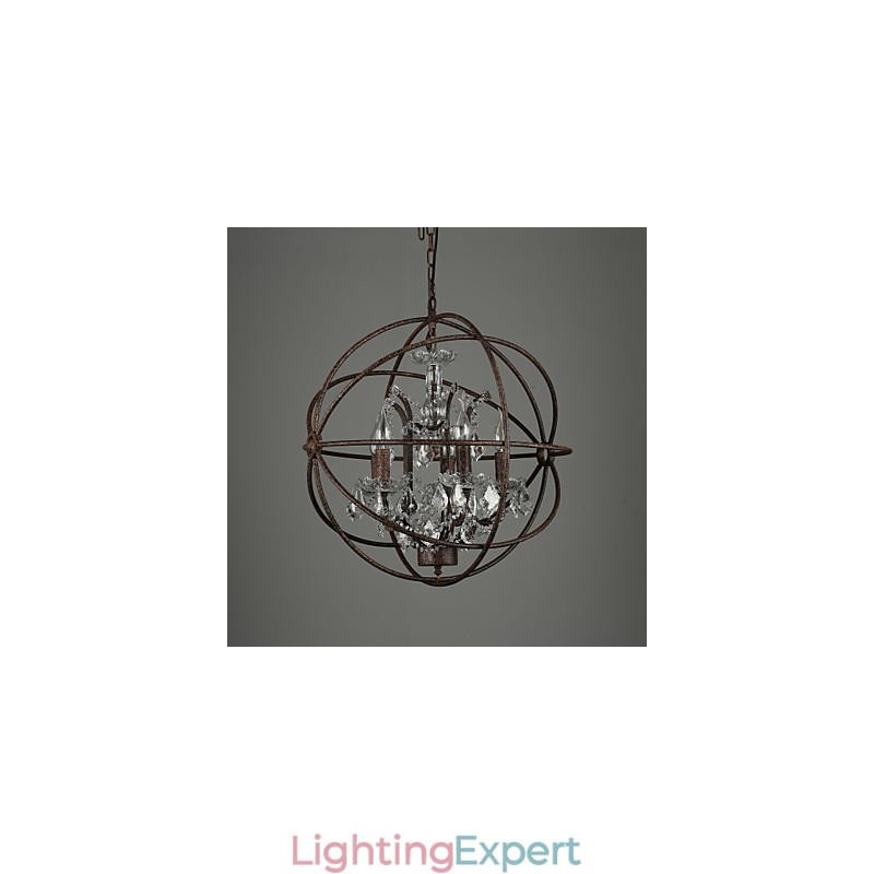 Chandelier Crystal Traditional Classic Metal