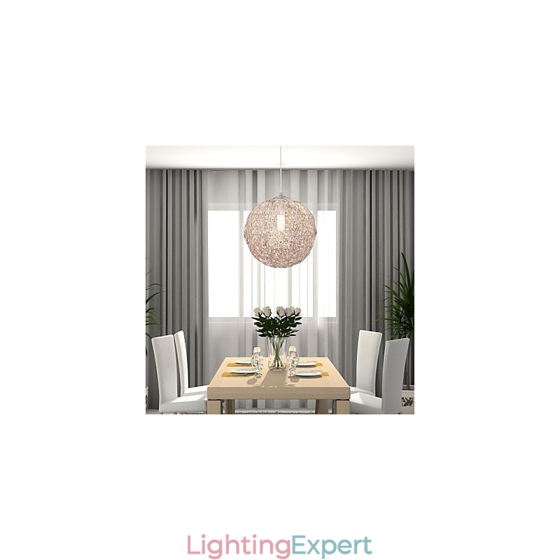 Modern Contemporary Globe Mini Style Chrome Pendant Light
