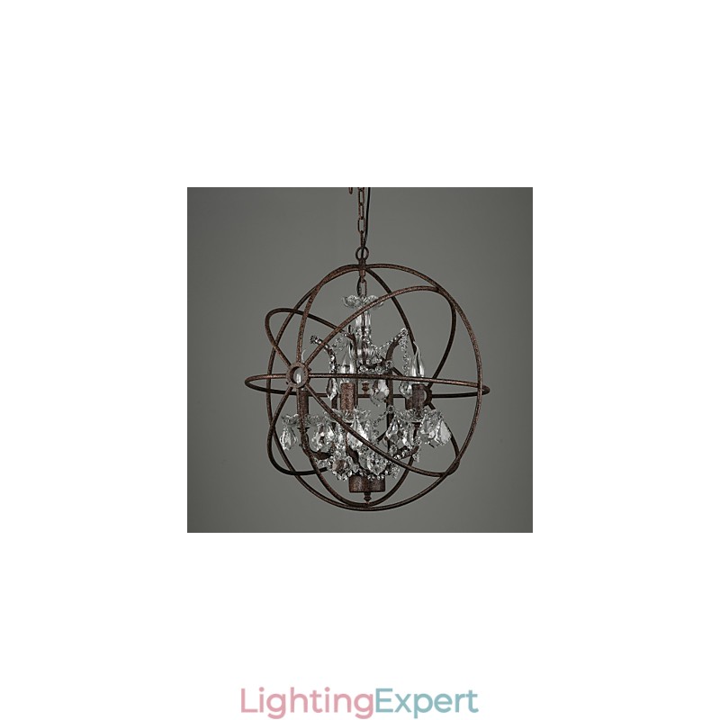 Chandelier Crystal Traditional Classic Metal