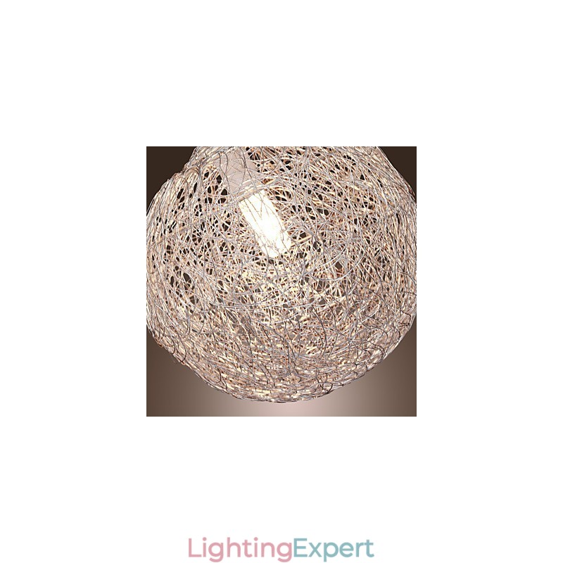 Modern Contemporary Globe Mini Style Chrome Pendant Light
