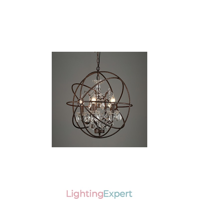 Chandelier Crystal Traditional Classic Metal