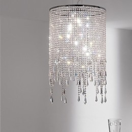 Modern Contemporary Crystal Metal Pendant Light