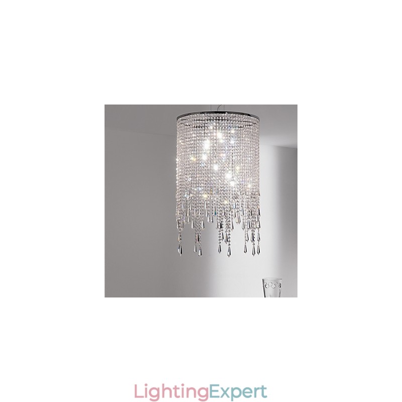 Modern Contemporary Crystal Metal Pendant Light