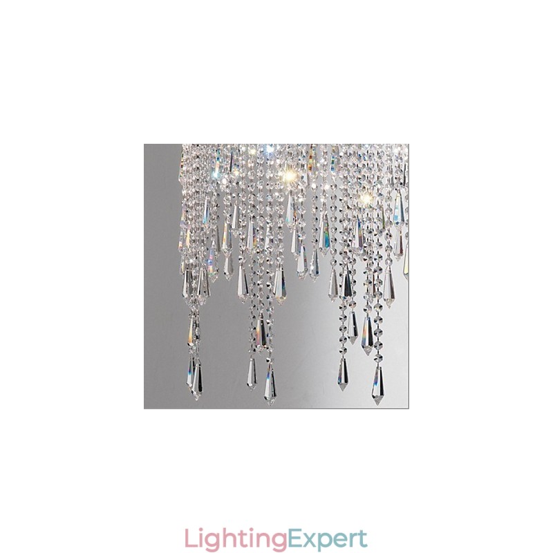 Modern Contemporary Crystal Metal Pendant Light