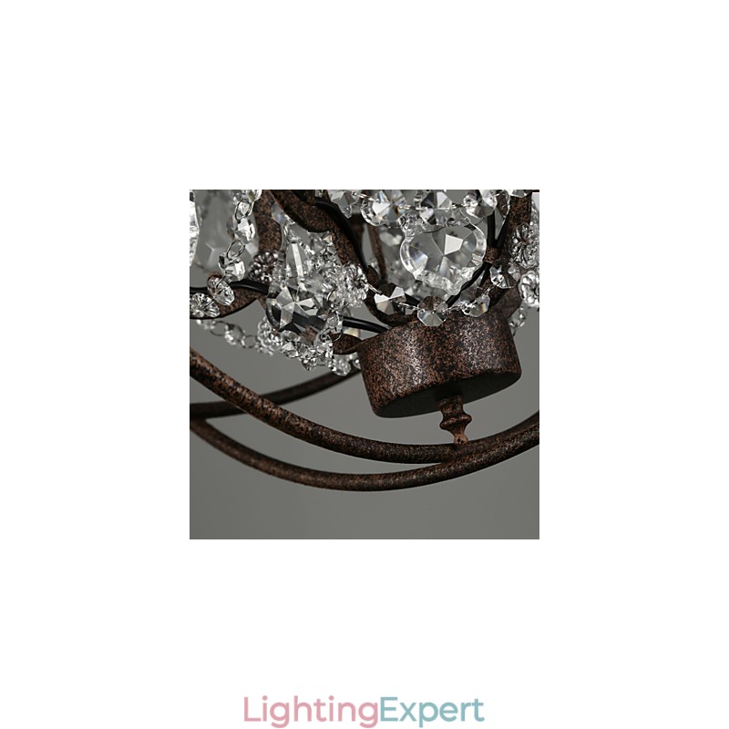 Chandelier Crystal Traditional Classic Metal