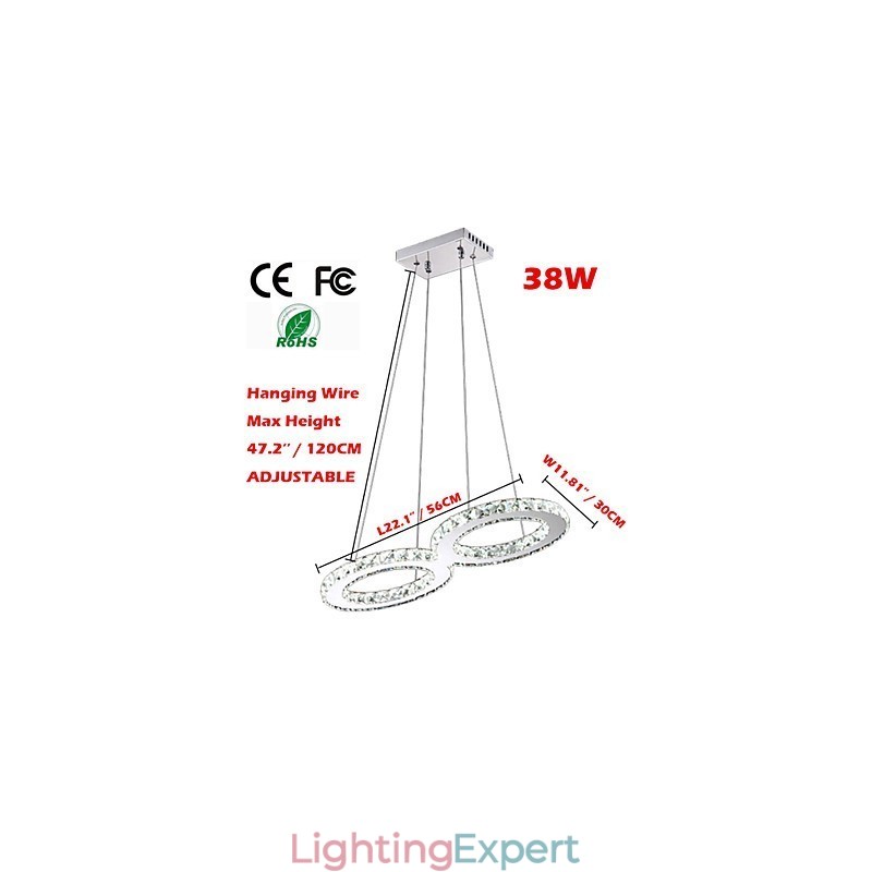 Crystal Ceiling Pendant Light Chandelier Lighting Fixtures