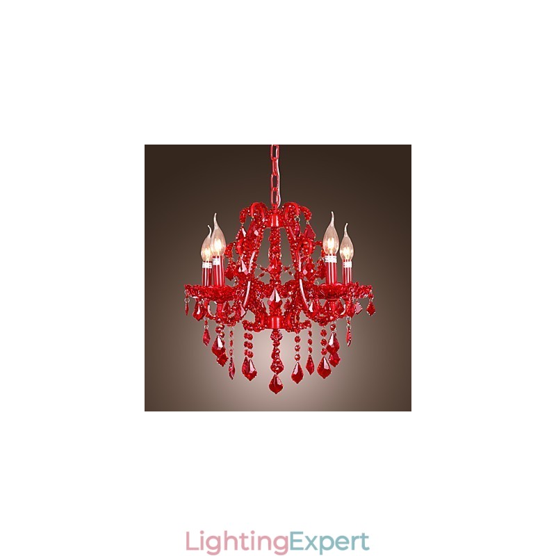 Modern Contemporary Crystal Chrome Metal Chandelier