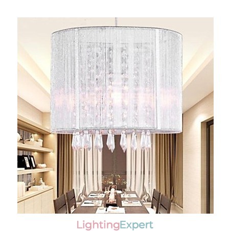 Silver Cloth Crystal Chandelier