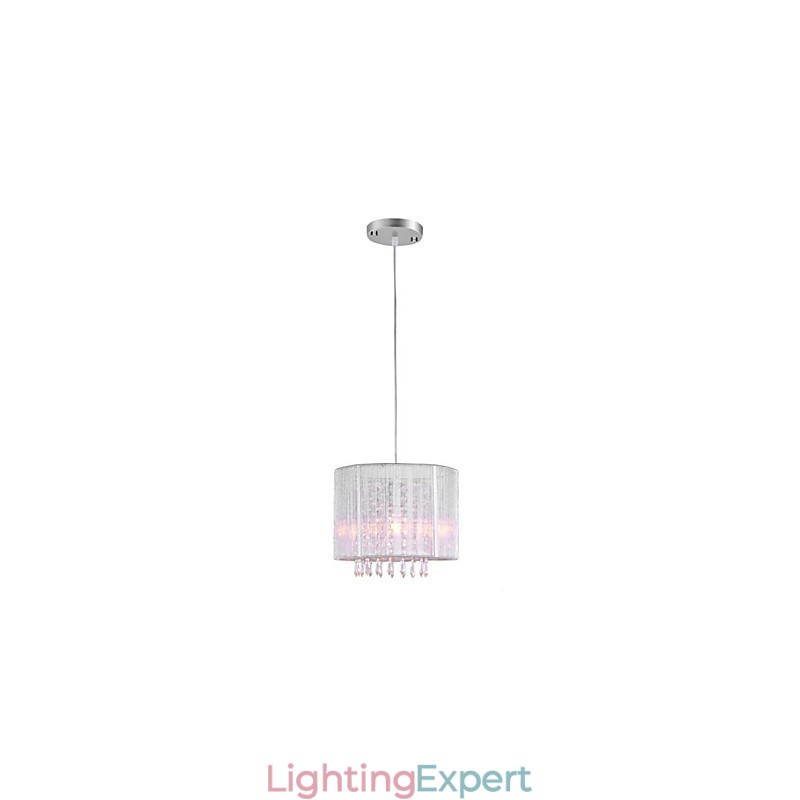 Silver Cloth Crystal Chandelier