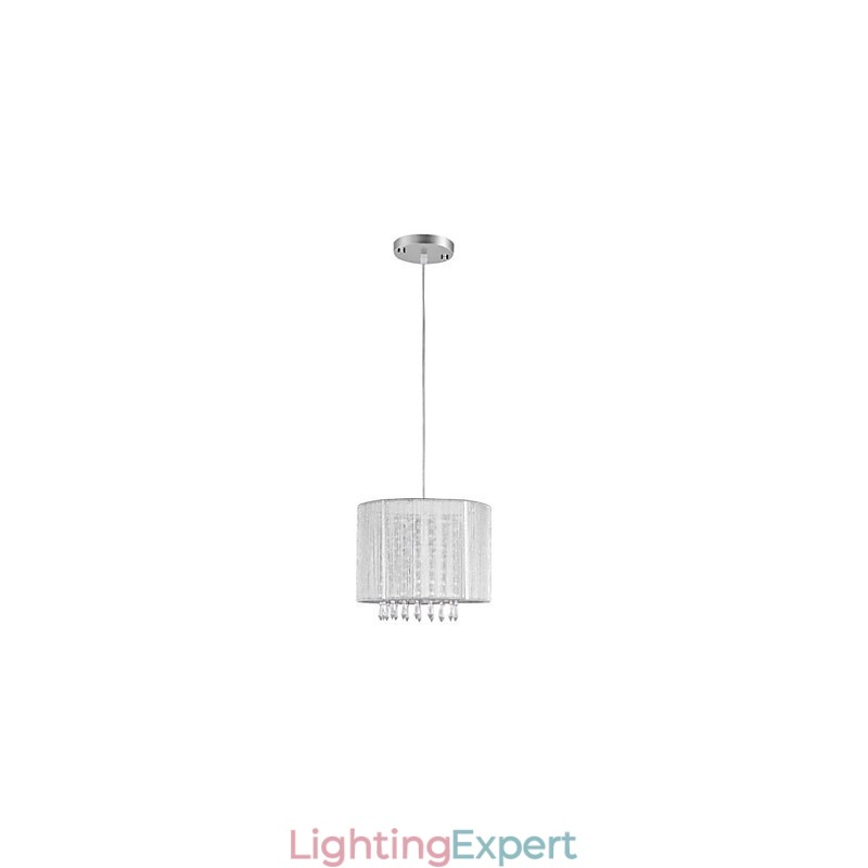 Silver Cloth Crystal Chandelier