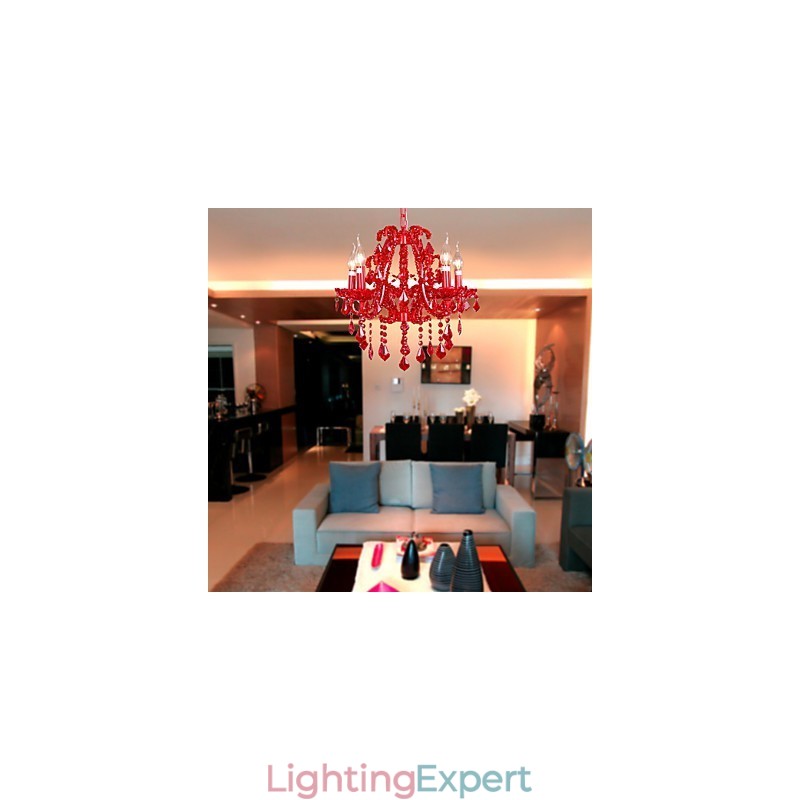 Modern Contemporary Crystal Chrome Metal Chandelier
