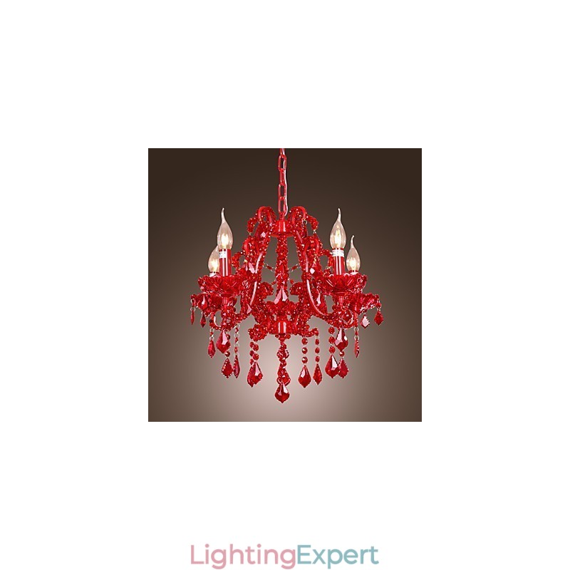 Modern Contemporary Crystal Chrome Metal Chandelier