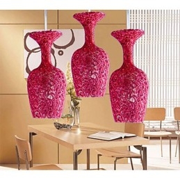 Woven Aluminum Chandelier With Three Head Lamp Apple