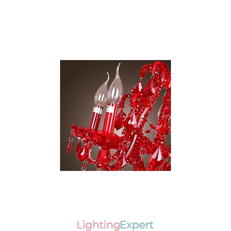 Modern Contemporary Crystal Chrome Metal Chandelier