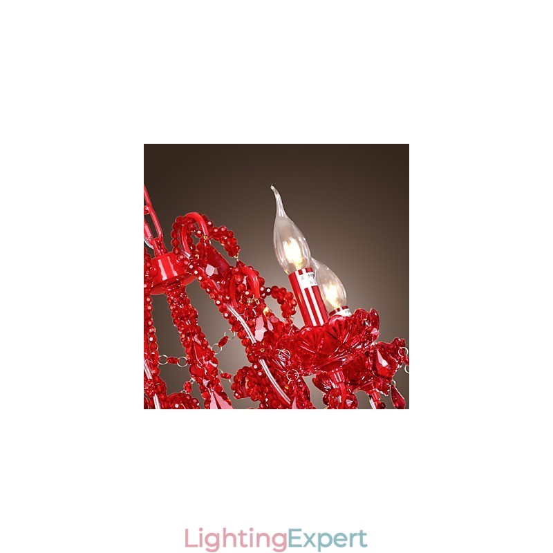 Modern Contemporary Crystal Chrome Metal Chandelier