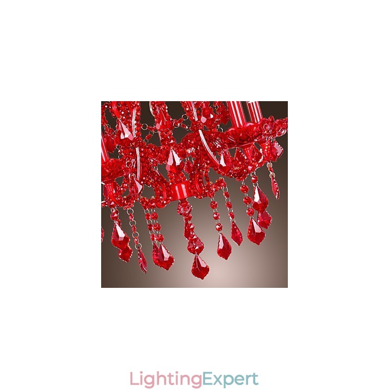 Modern Contemporary Crystal Chrome Metal Chandelier