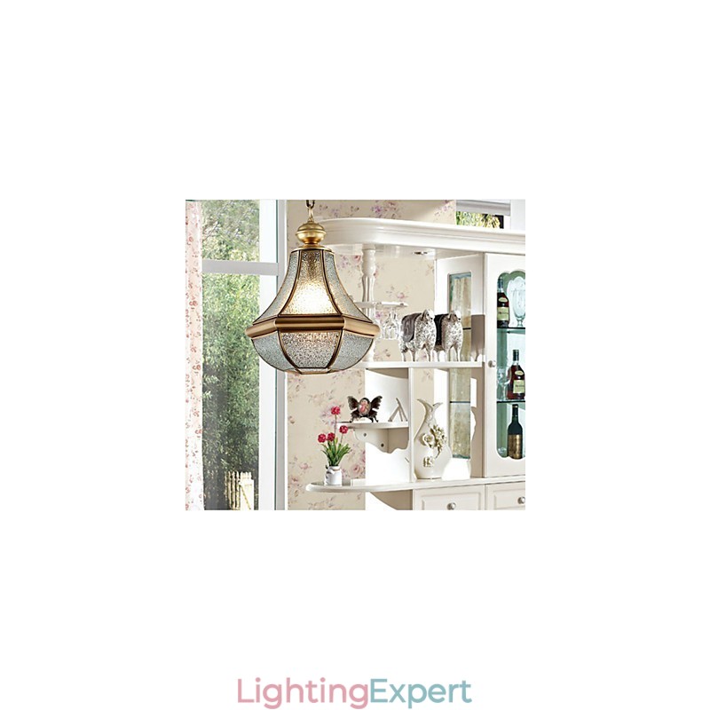 American Country Small Pendant all Copper Single Glass