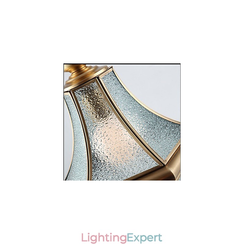 American Country Small Pendant all Copper Single Glass