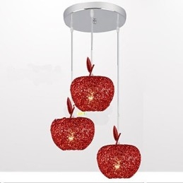 Woven Aluminum Chandelier With Three Head Lamp Apple A