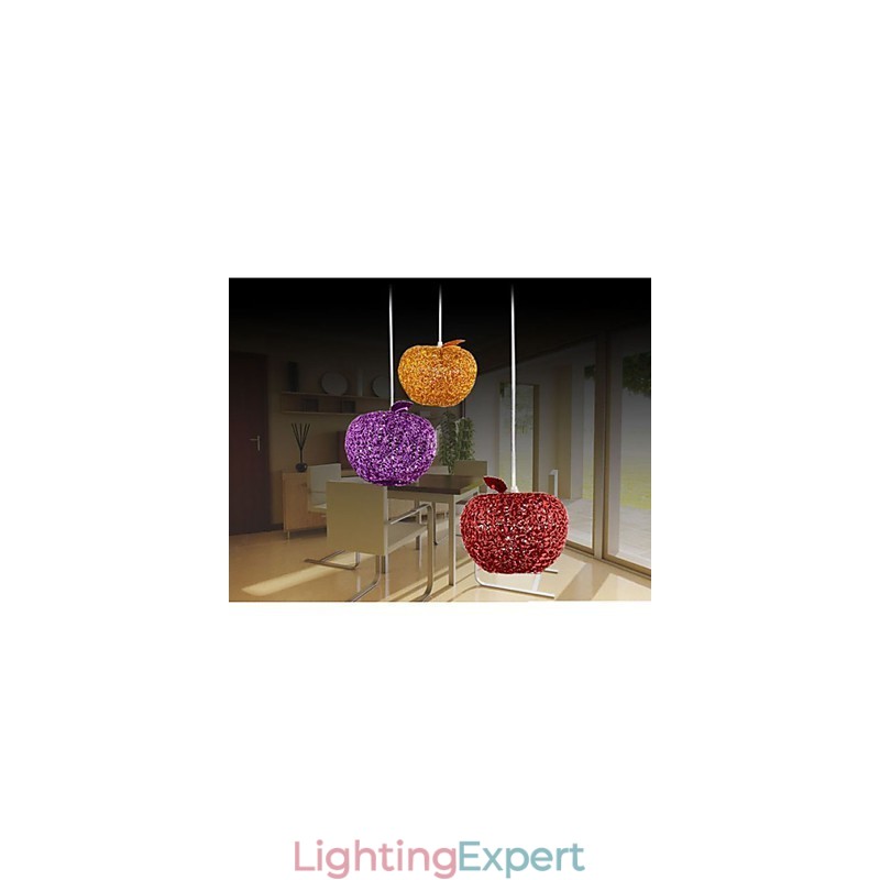 Woven Aluminum Chandelier With Three Head Lamp Apple A