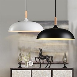 Retro Pendant Light Painting Wood+Metal Cafe pendant lamps