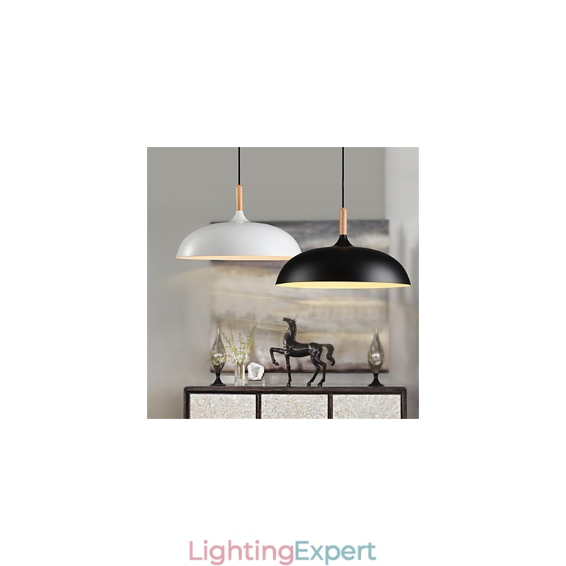 Retro Pendant Light Painting Wood+Metal Cafe pendant lamps