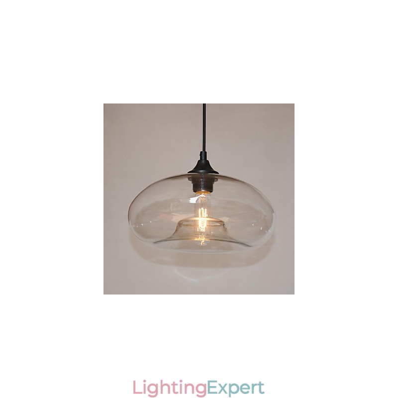 Modern Characteristic 1 Light Pendant With Transparent Shade