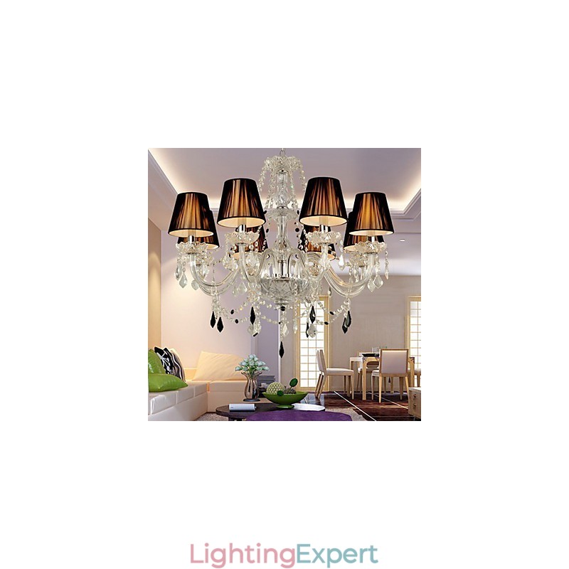 Elegant Crystal Chandelier with 8 Lights