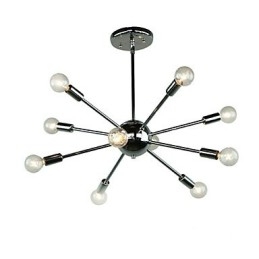 Country Mini Style Chrome Metal Pendant Light