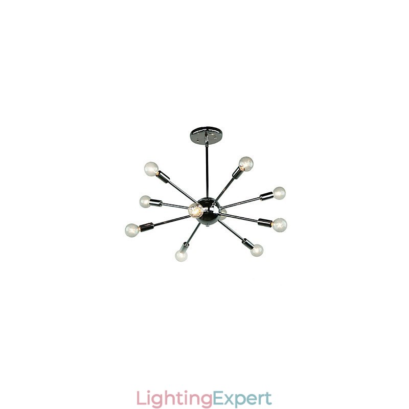 Country Mini Style Chrome Metal Pendant Light
