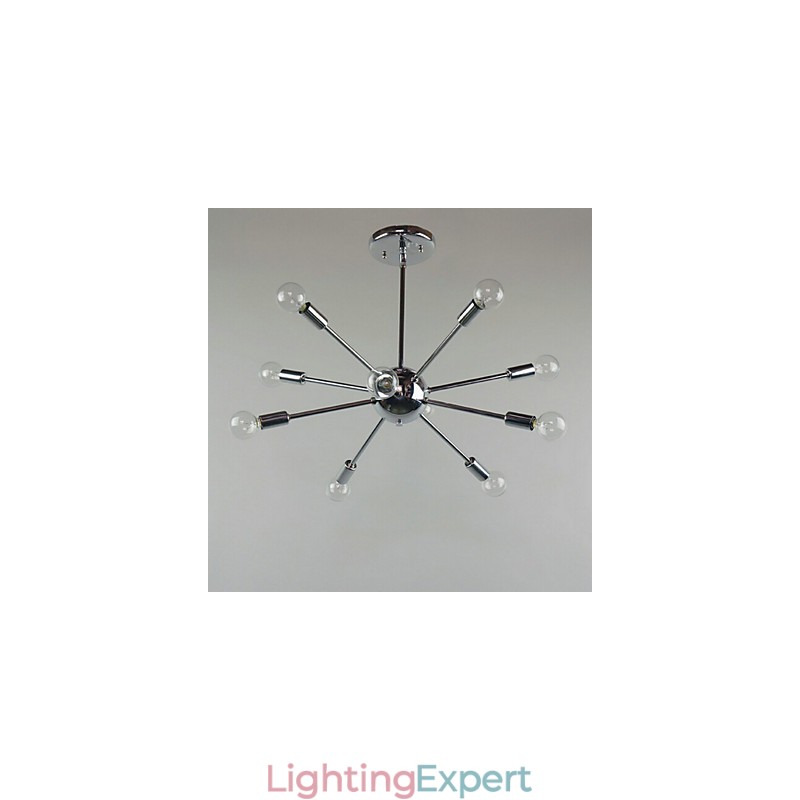 Country Mini Style Chrome Metal Pendant Light
