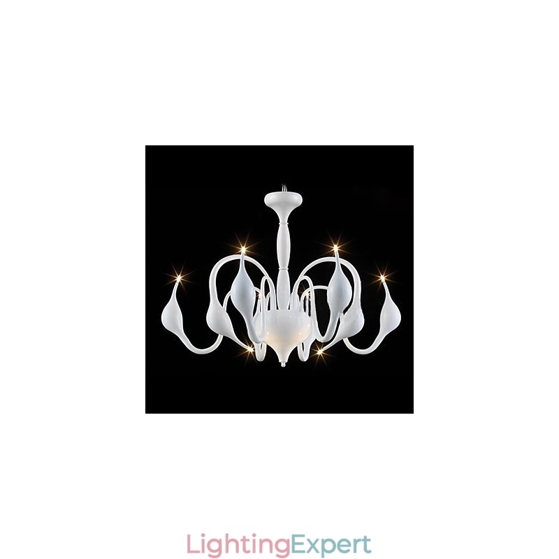 Modern Contemporary Electroplated Metal Chandelier