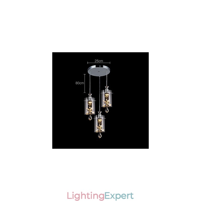 Modern Contemporary Crystal Others Glass Pendant Light