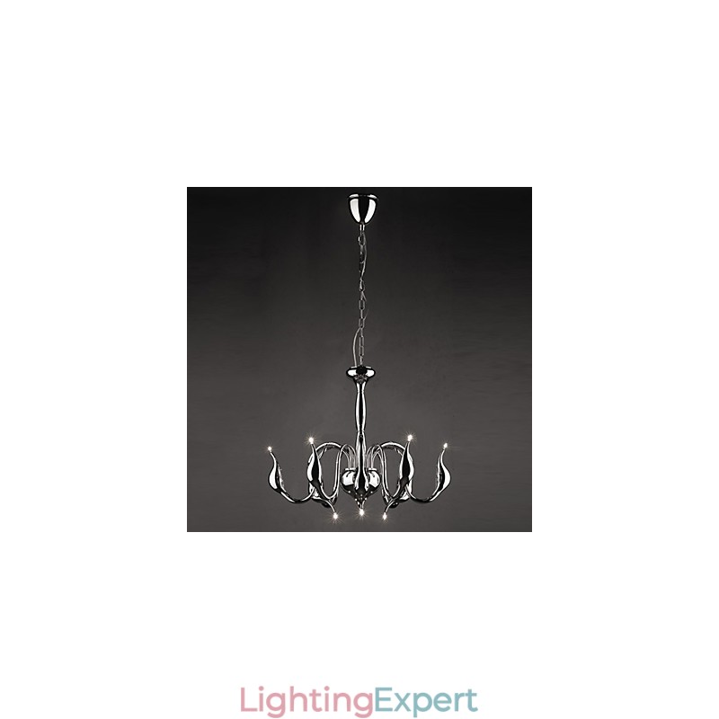 Modern Contemporary Electroplated Metal Chandelier