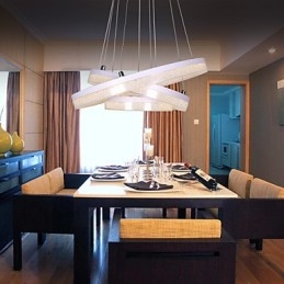 Crystal Pendant Light Modern Lamp Three Rings