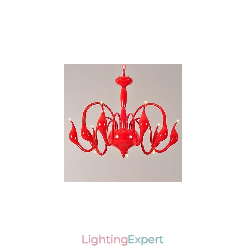 Modern Contemporary Electroplated Metal Chandelier