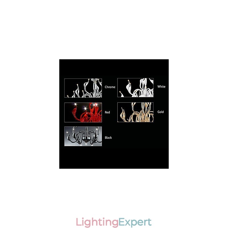 Modern Contemporary Electroplated Metal Chandelier