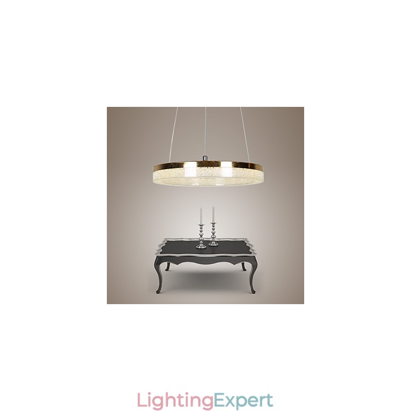 Crystal Pendant Light Golden Modern Lamp