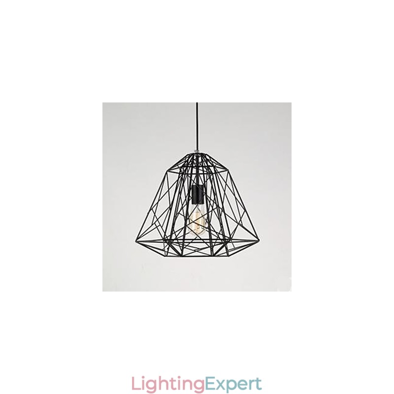 Retro Little Sitting Wrought Iron Diamond Pendant Lamp